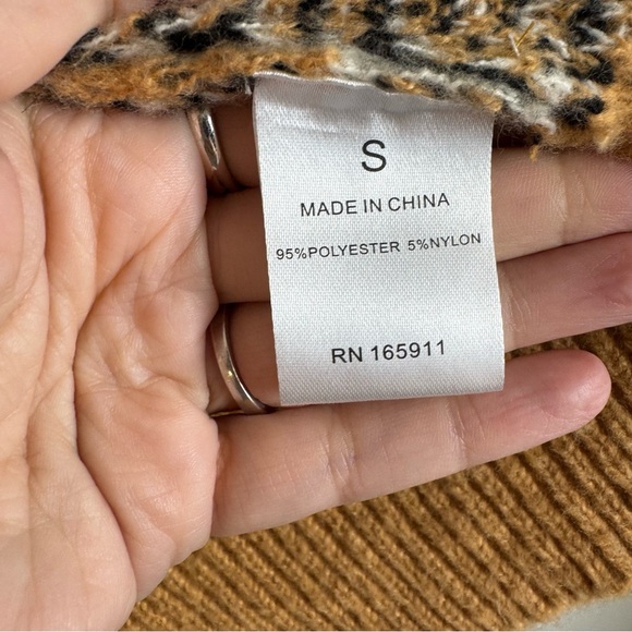 Grace + Karma Fringe Knit Cardigan Sweater Small Aztec Boho Southwest Style - Picture 7 of 10